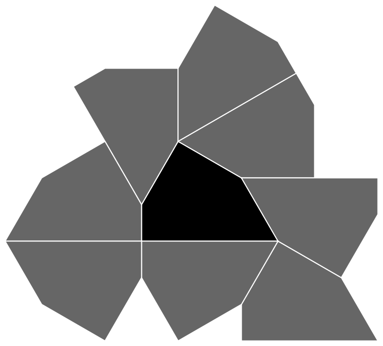 Heesch's tile with a single corona
